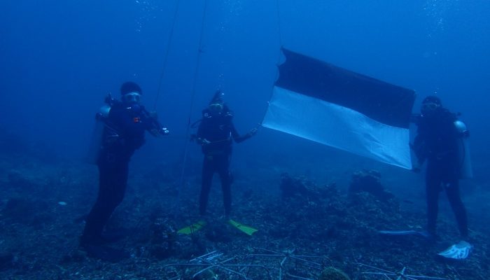Detik-Detik Proklamasi, 25 Penyelam Kibarkan Bendera Merah Putih di Bawah Laut Teluk Bone