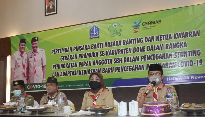Dinkes Bone Libatkan Pramuka Saka Bakti Husada Tekan Angka Stunting dan Pencegahan Covid-19