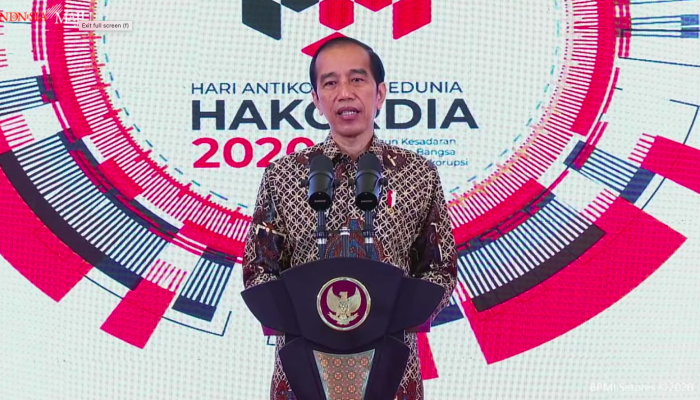Peringatan Hakordia 2020, Jokowi : Pemberantasan Korupsi Tidak Boleh Padam