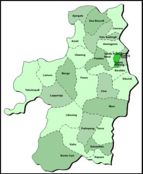 Peta Kabupaten Bone