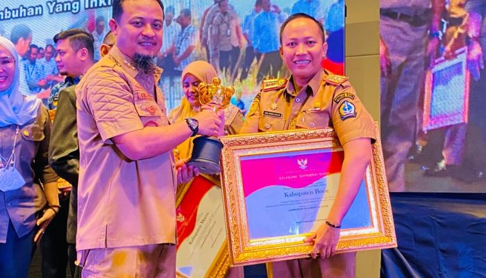 Pemkab Bone Raih Peringkat 1 Penghargaan Komitmen Tinggi Perencanaan Responsif Gender, Anak dan Disabilitas