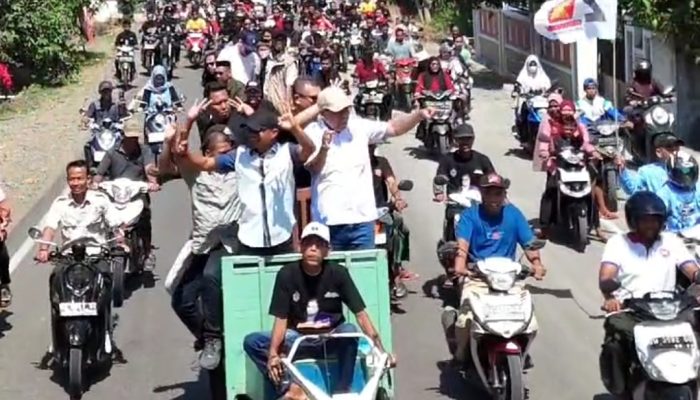 Di Bulu Tanah Ribuan Warga ‘Tumpah’ Arak Paslon BerAmal