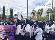 Ratusan Nakes Tenaga Sukarela Demo di Kantor Dinkes Bone