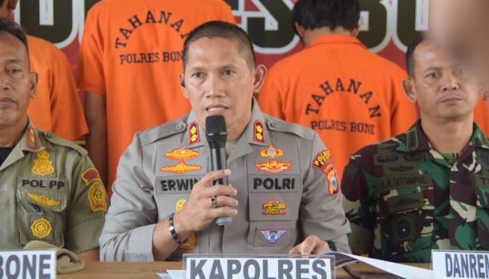 Kapolres Bone dan Forkopimda Gelar Konferensi Pers Hasil Operasi Pekat Jelang Idul Fitri 1446 H
