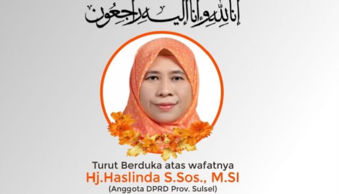 Keluarga Besar PKS Bone Berduka, Legislator Sulsel Haslinda Wahab Tutup Usia