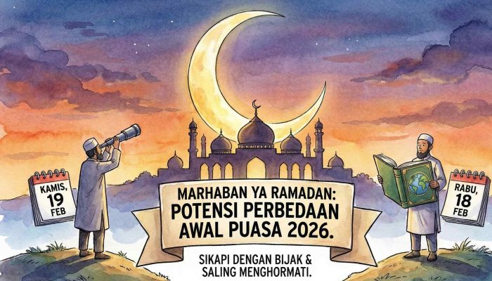 Penetapan 1 Ramadhan 1447 H Berbeda, Arab Saudi dan Muhammadiyah 18 Februari, Indonesia 19 Februari 2026