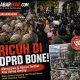 Aksi Mahasiswa Ricuh ! Saling Dorong Pecah di Gerbang DPRD Bone